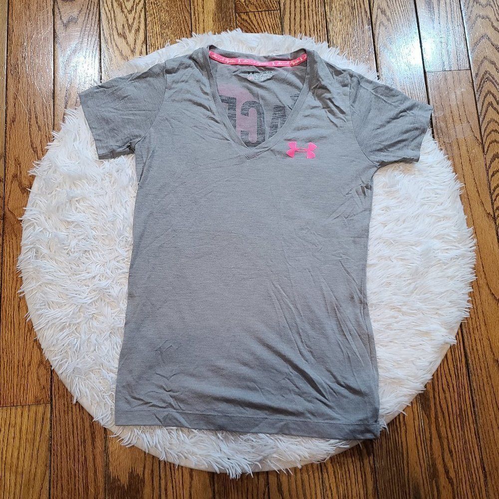 🤑Under Armour Women’s Gray Race For The Ribbon Tee